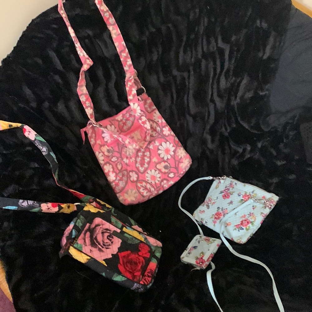 3 Vera Bradley crossbody bags & 1 small wallet